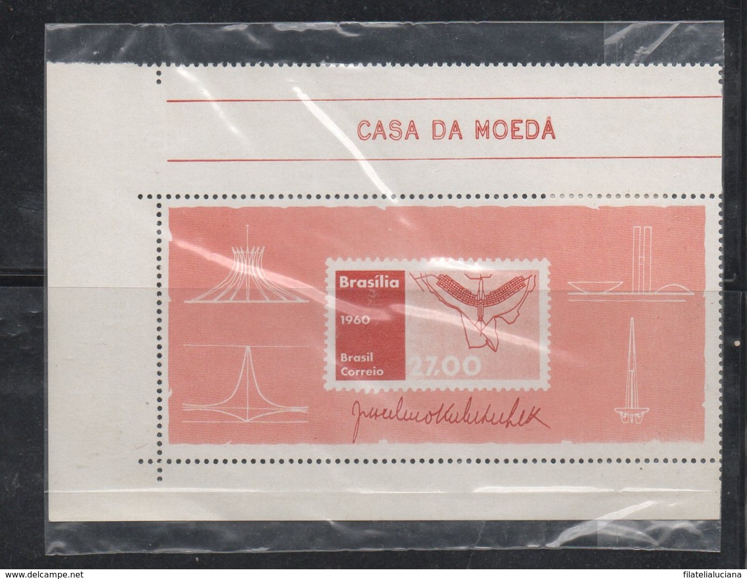 Brasil Year 1960 MNH Souvenir Sheet Scott 908 Architecture - Nuevos