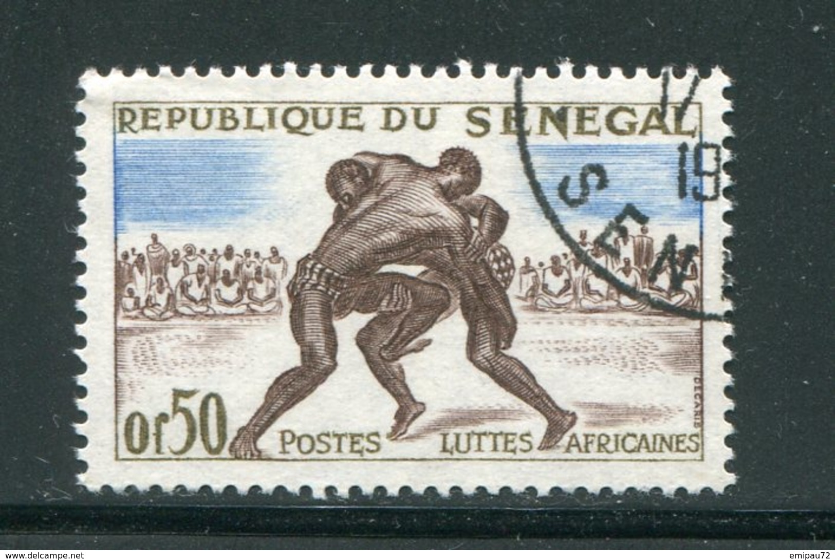 SENEGAL- Y&T N°211- Oblitéré (lutte) - Sénégal (1960-...)