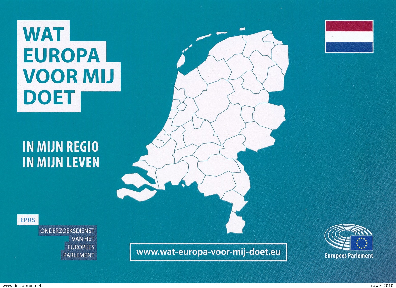 AK Niederlande 2019 EU - Mitgliedschaft + Landkarte + Fahne - Ausgabe Des EU-Parlamentes Brüssel Zur Europawahl - Institutions Européennes