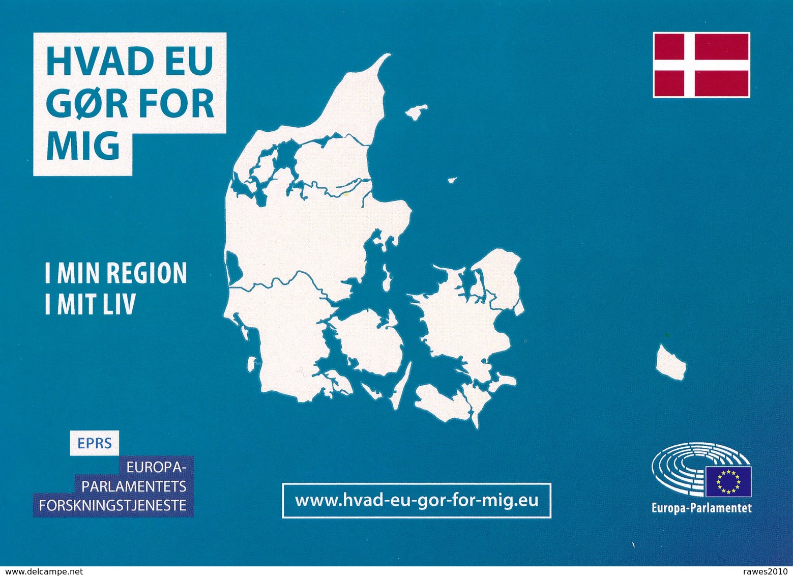 AK Dänemark 2019 EU - Mitgliedschaft + Landkarte + Fahne - Ausgabe Des EU-Parlamentes Brüssel Zur Europawahl - Institutions Européennes