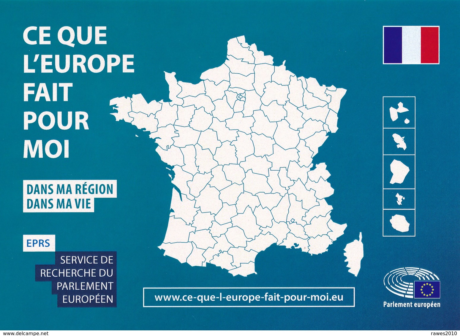 AK Frankreich 2019 EU - Mitgliedschaft + Landkarte + Fahne - Ausgabe Des EU-Parlamentes Brüssel Zur Europawahl - Istituzioni Europee