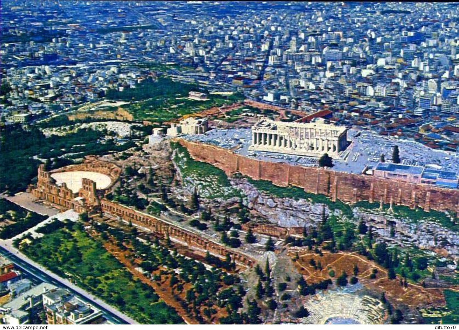 Athen - L'acropole Vue D'avion - 431 - Formato Grande Non Viaggiata – E 9 - Grecia