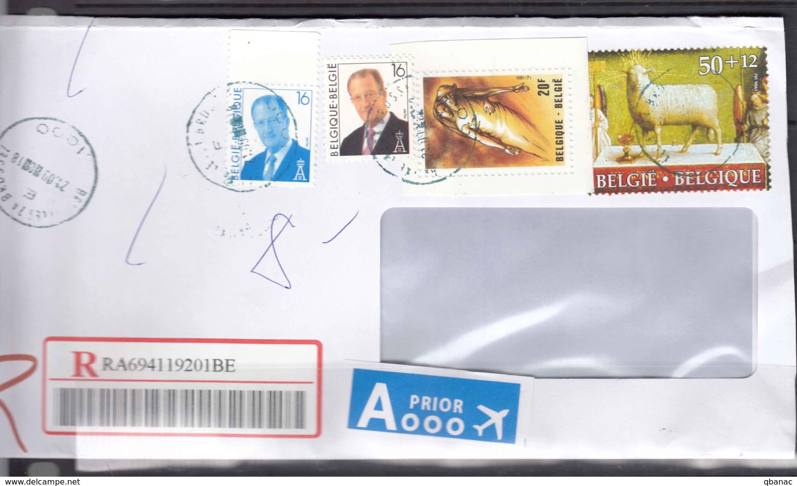 Belguim Modern Cover Travelled To Serbia - Lettres & Documents