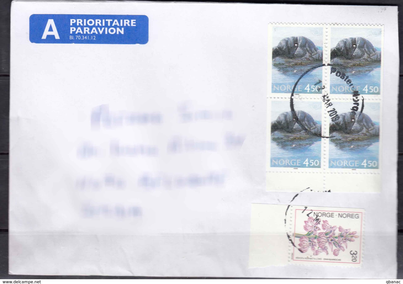 Norway Modern Cover Travelled To Serbia - Cartas & Documentos