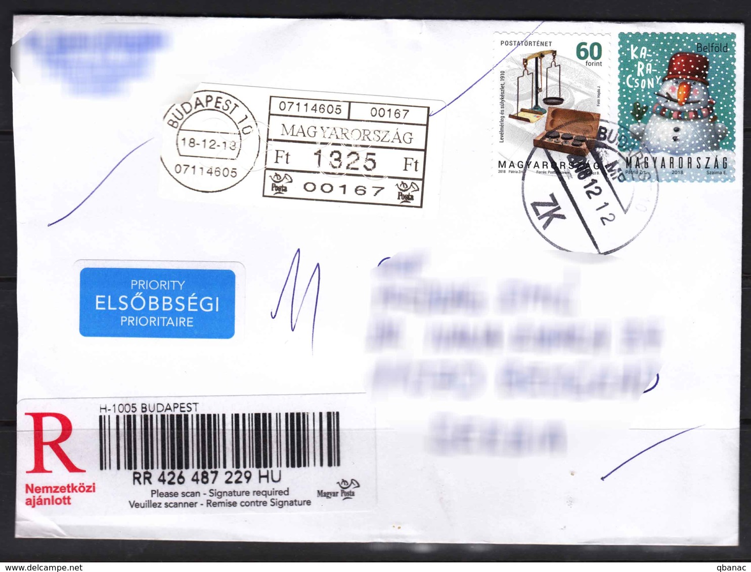 Hungary Modern Cover Travelled To Serbia - Brieven En Documenten