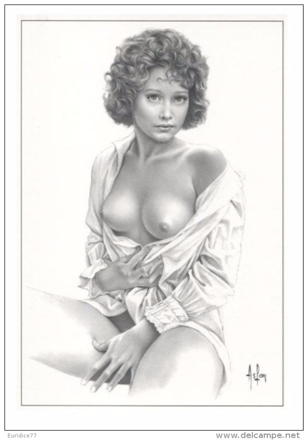 Aslan  Erotic Risque Postcard - Sexy Nude Nº 64 Elisa, Limited Edition - Size: 15x10 Cm. Aprox. - Aslan