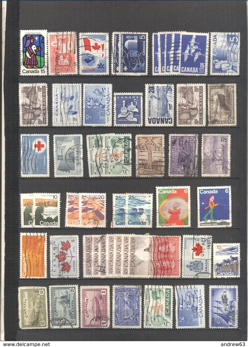 CANADA - Piccola Collezione - Lotto - Accumulo - Vrac - 184 Francobolli - Usati - Lots & Kiloware (mixtures) - Max. 999 Stamps