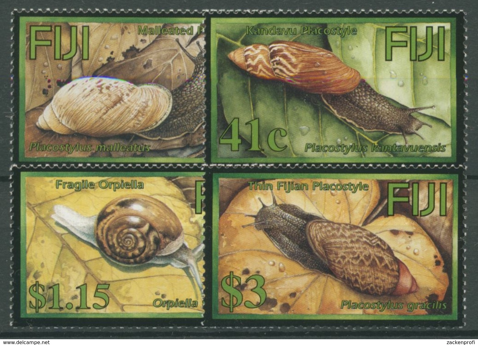 Fidschi 2004 Einheimische Landschnecken 1063/66 Postfrisch - Fiji (1970-...)