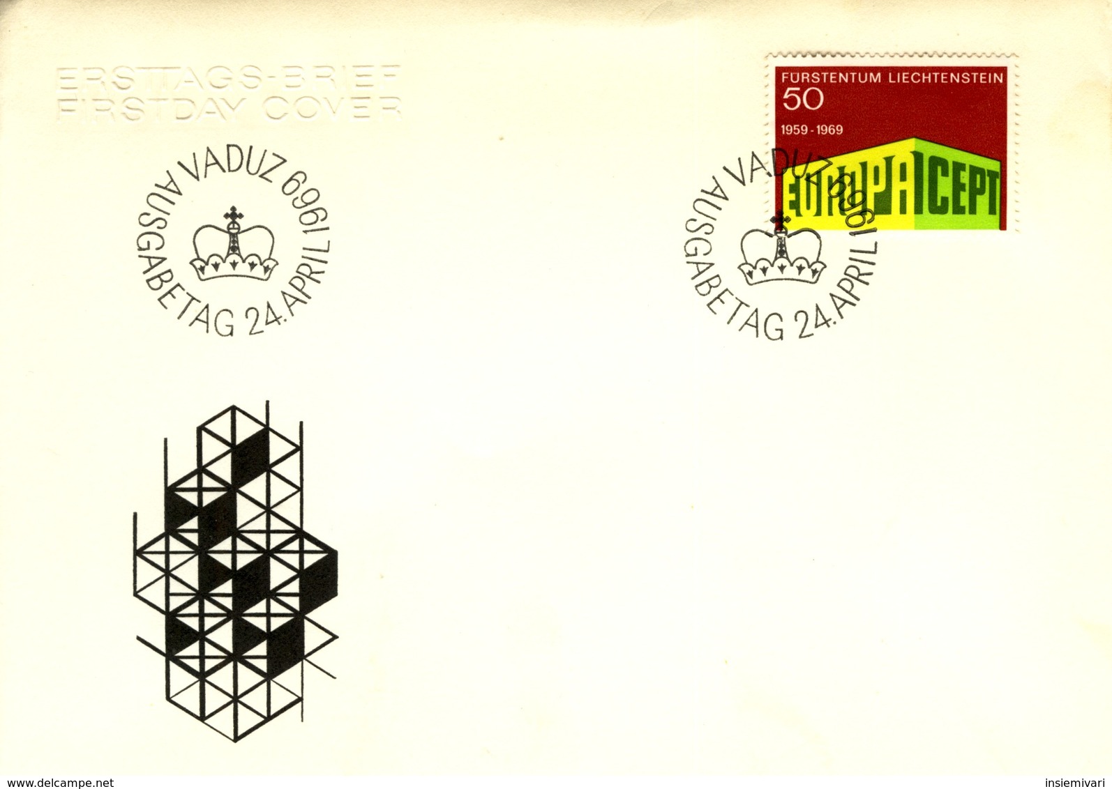 1969 - LIECHTENSTEIN - EUROPA - BUSTA FDC.+2 - Storia Postale