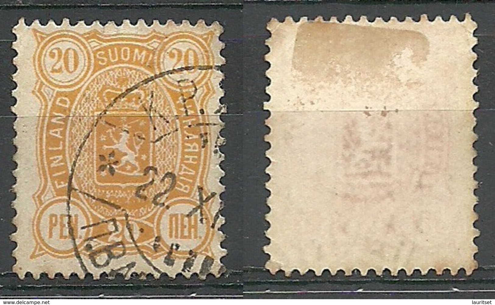 FINLAND FINNLAND 1889 Michel 30 Set Off Abklatsch O ERROR Abart Variety - Gebraucht