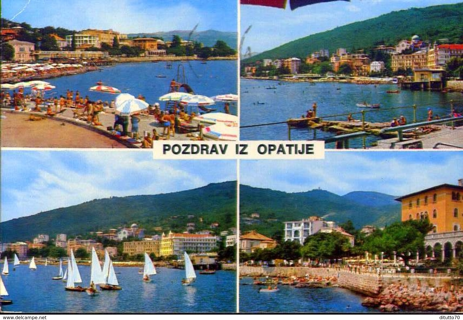 Pozdrav Iz Opatije - Formato Grande Viaggiata Mancante Di Affrancatura – E 9 - Yugoslavia