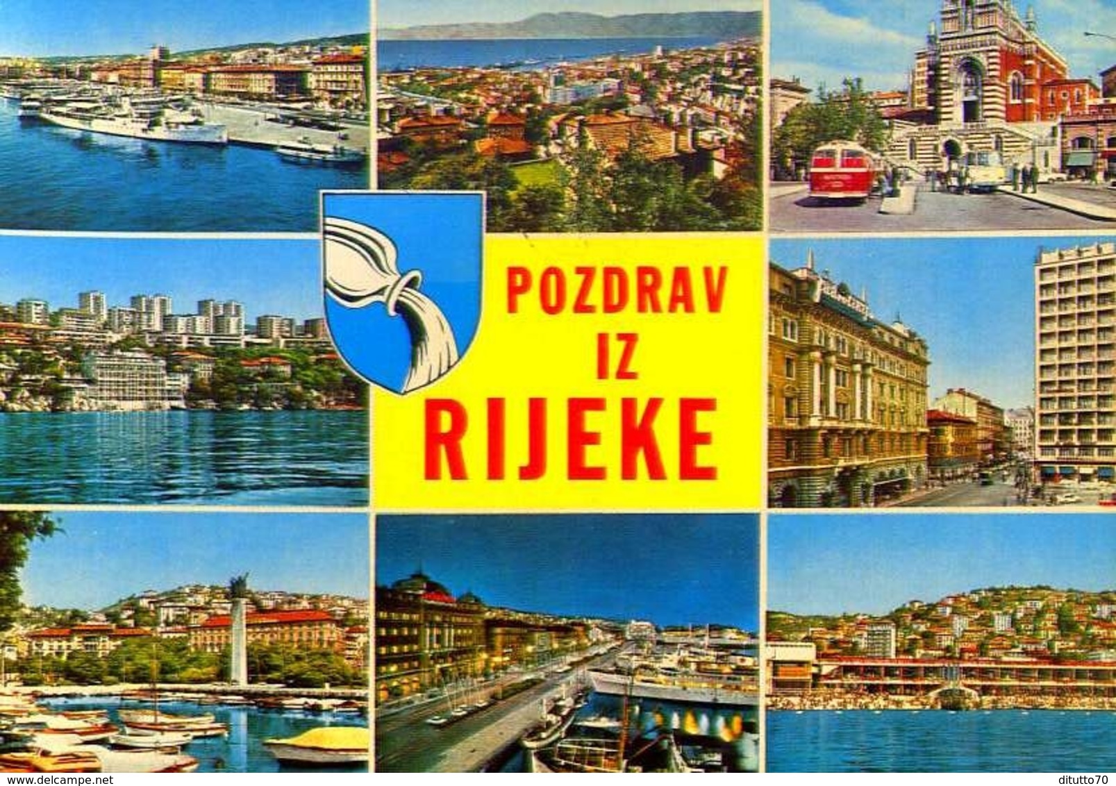 Pozdrav Iz Rijeke - Formato Grande Viaggiata Mancante Di Affrancatura – E 9 - Jugoslavia