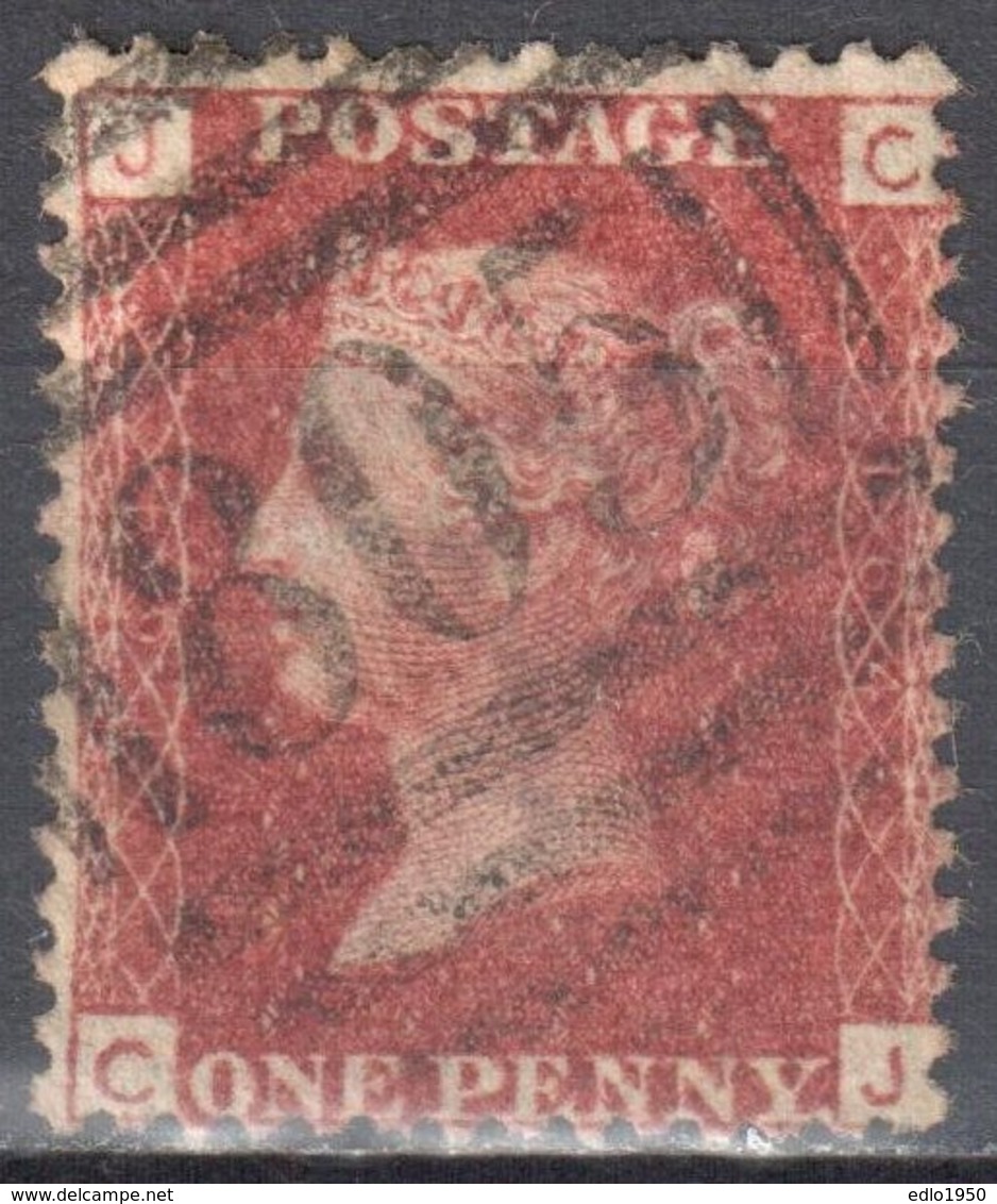 Great Britain 1858-79 - Queen Victoria, 1d Red - Mi.16 Plate 164 - Used - Used Stamps