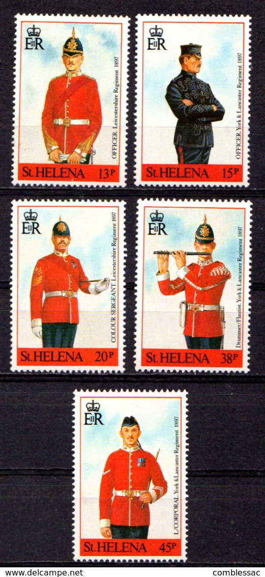 SAINT  HELENA    1991    Military  Uniforms    Set  Of   5    MNH - Saint Helena Island