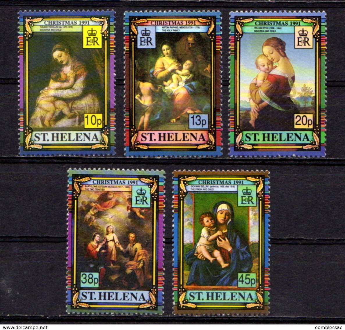 SAINT  HELENA    1991    Christmas    Set  Of  5    MNH - Saint Helena Island