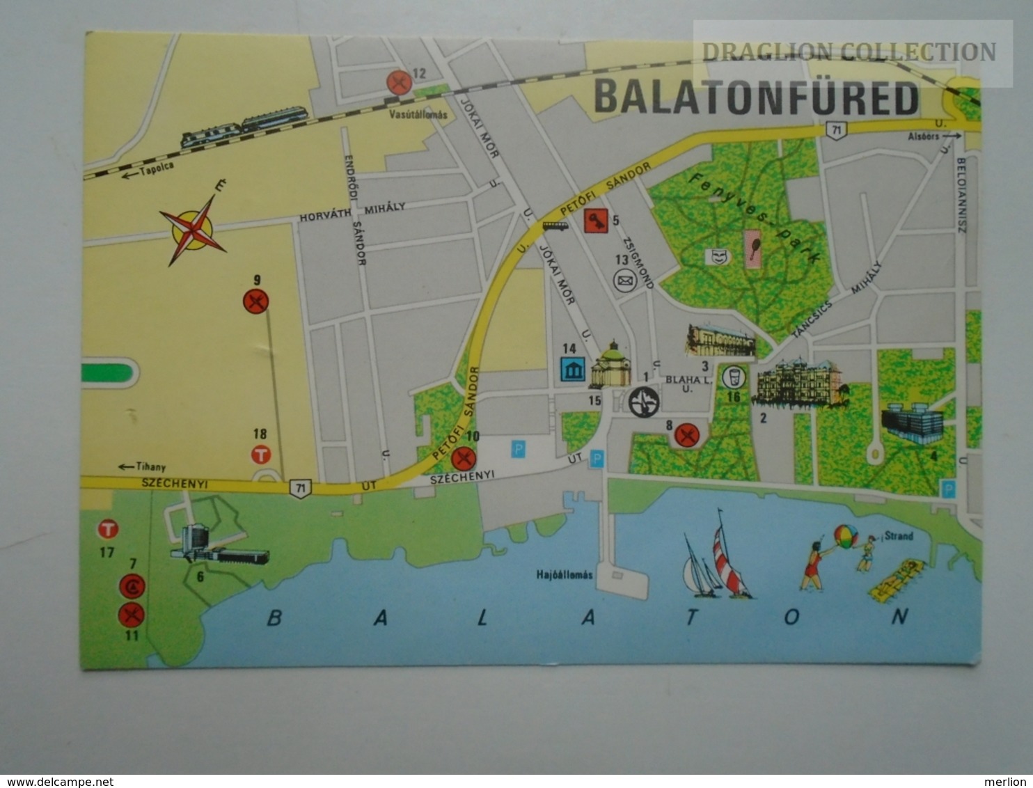 D163191 Map Carte - Balaton Balatonfüred  Hungary - Maps