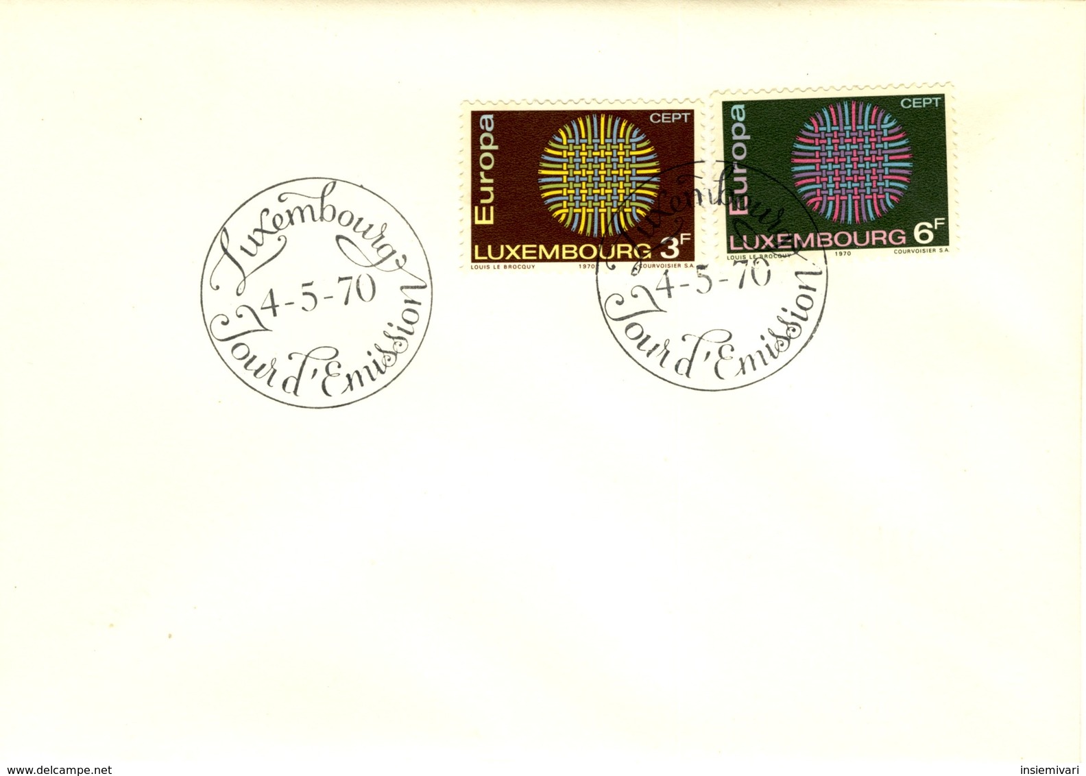 1970 - LUSSEMBURGO - EUROPA - BUSTA FDC.+2 - FDC