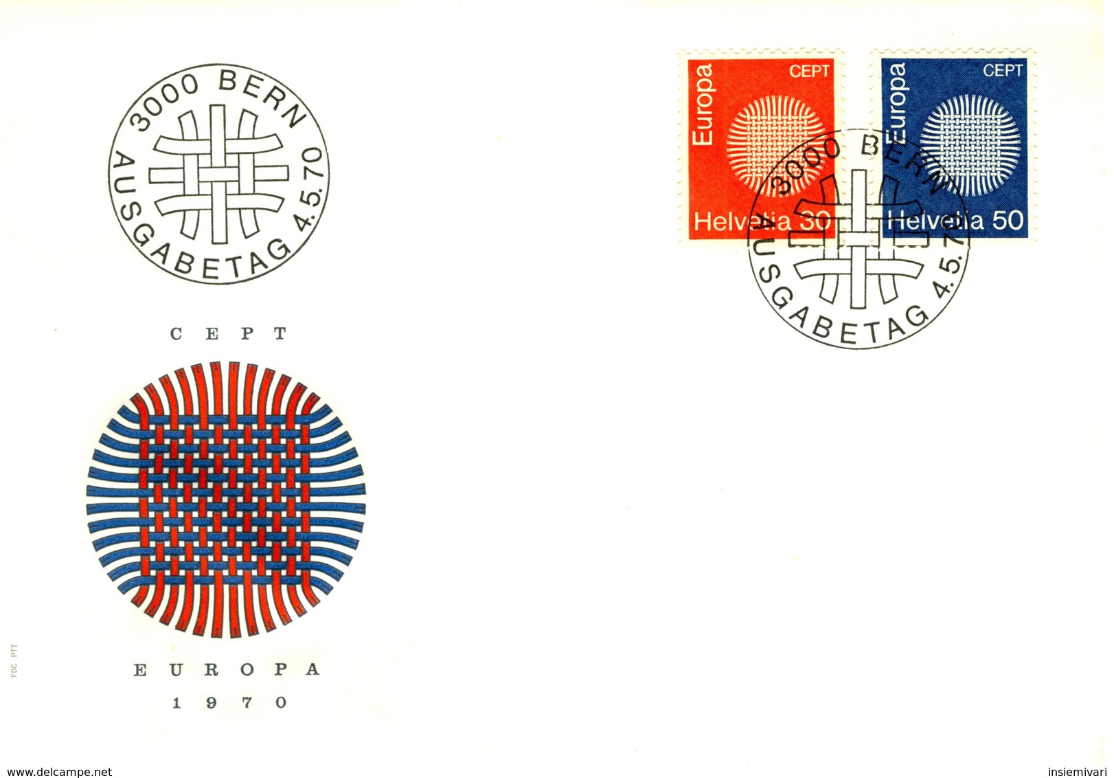 1970 - SVIZZERA - EUROPA - BUSTA FDC.+2 - FDC