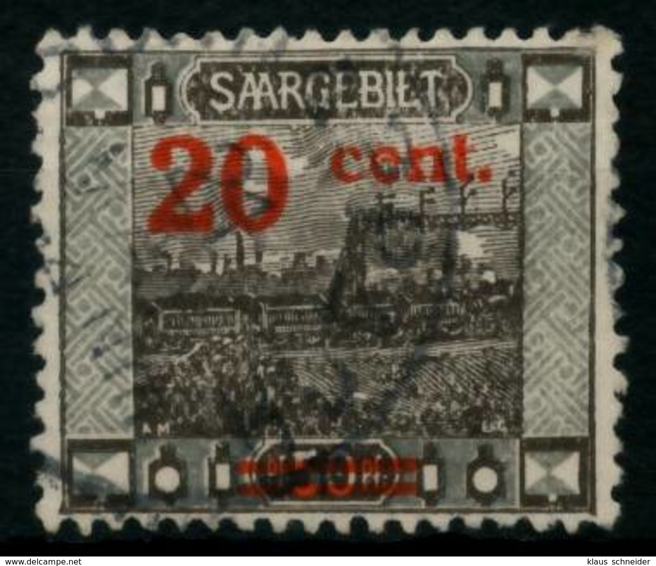 SAARGEBIET LANDS.BILD Nr 74A Gestempelt X6B257E - Gebraucht