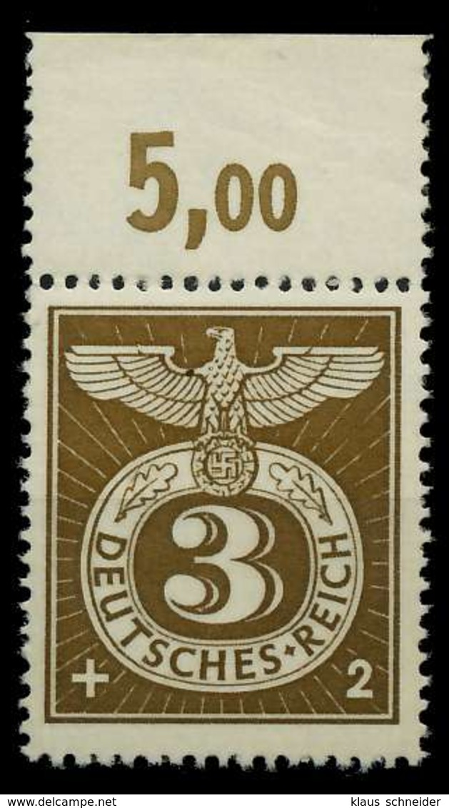 3. REICH 1943 Nr 830 Postfrisch ORA X7802FE - Neufs