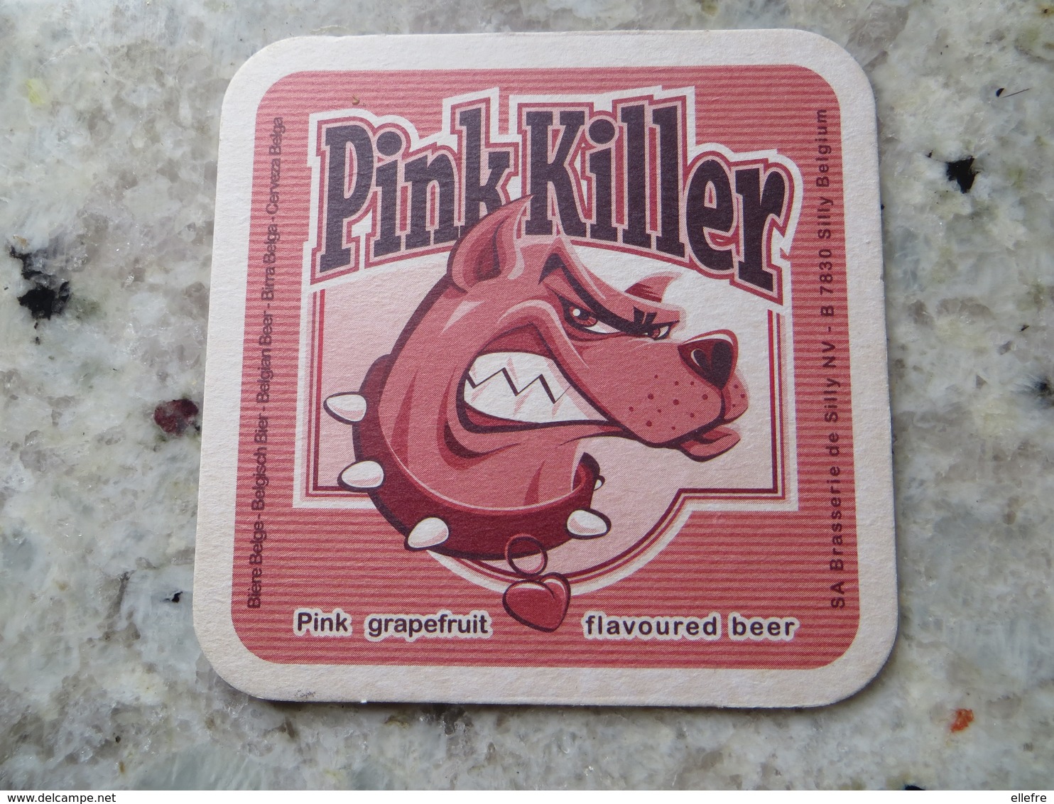 SOUS BOCK Bière Belge PINK KILLER - CHIEN MOLLOSSE - Sous-bocks