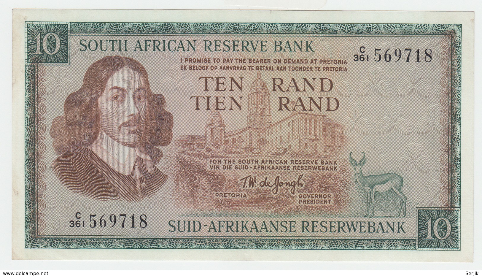 South Africa 10 Rand 1975 XF Pick 113c  113 C - Sudafrica