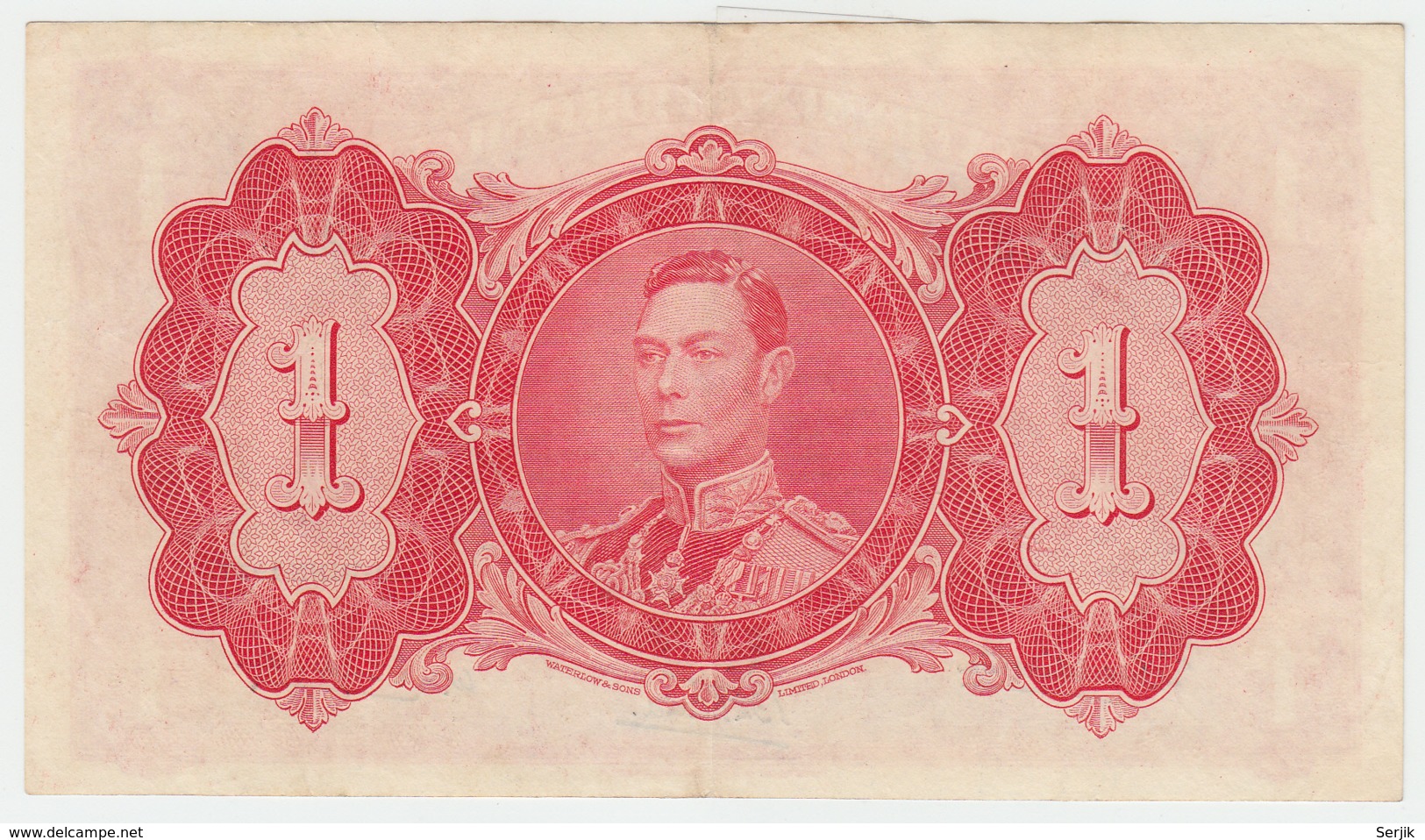 British Guiana 1 Dollar 1937 VF+ Pick 12a - Guyana