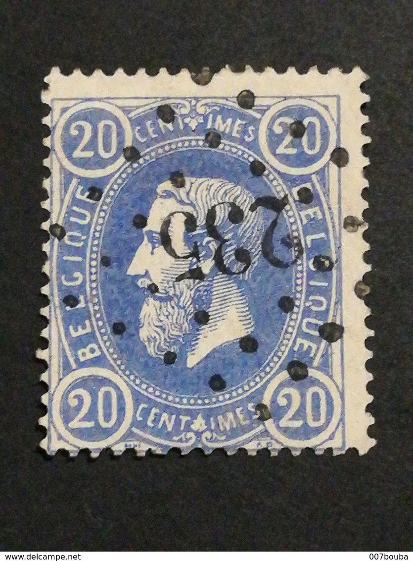 COB N ° 31 Oblitération L 235 (Marbais) - 1869-1883 Leopold II