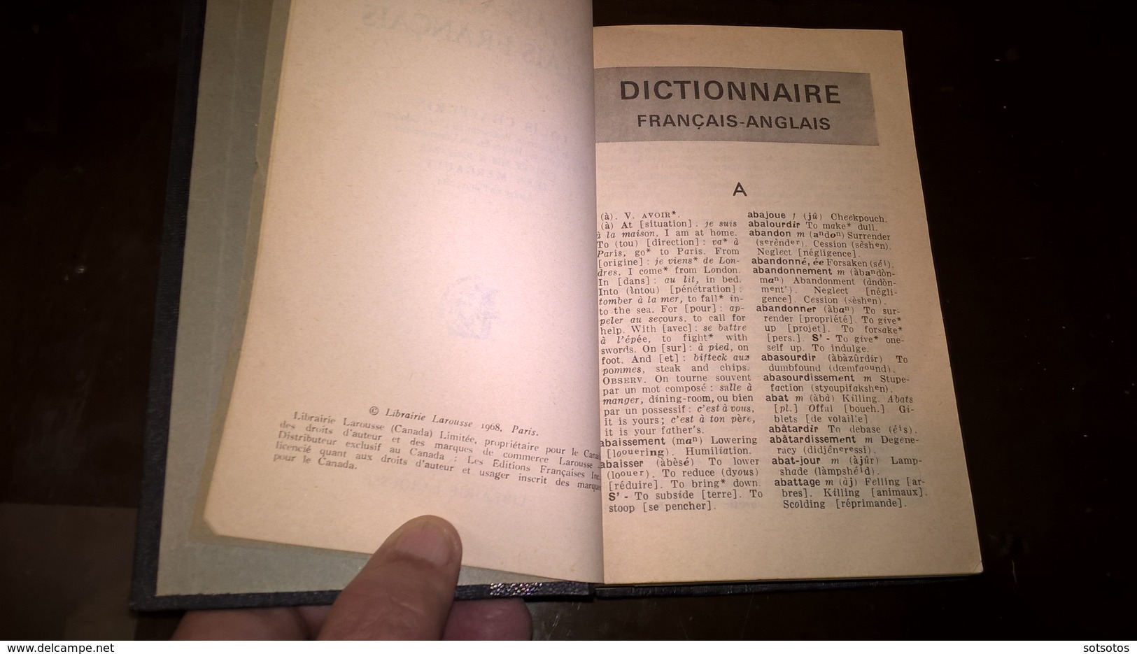 FRANCAIS-ANGLAIS Et ANGLAIS-FRANCAIS DICTIONNAIRE Par L. CHAFFURIN (1968) Ed. LAROUSSE De POCHE  - 522 Pages (11,50Χ17 C - Dictionaries