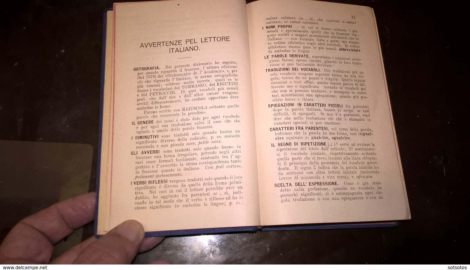 FRANCAIS-ITALIEN _  FRANCESE6ITALIANO DICTIONNAIRE Par Gaston Le BOUCHER.  (1911) Ed. FONOLEXIKA  - 560 Pages (10Χ15,50 - Wörterbücher