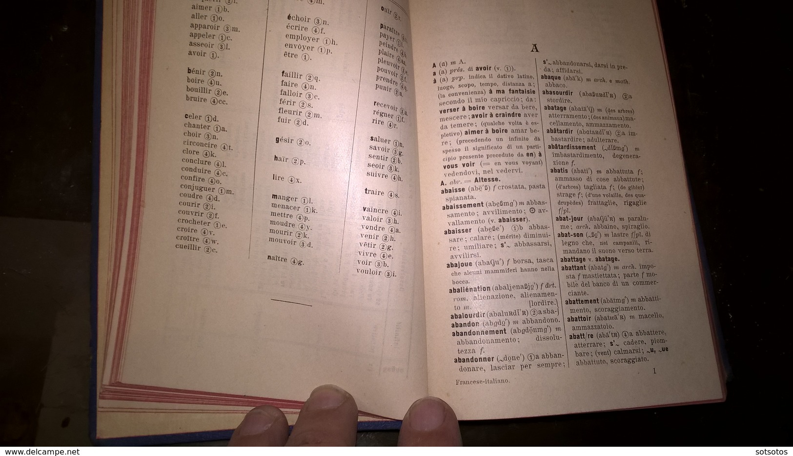 FRANCAIS-ITALIEN _  FRANCESE6ITALIANO DICTIONNAIRE par Gaston Le BOUCHER.  (1911) Ed. FONOLEXIKA  - 560 pages (10Χ15,50