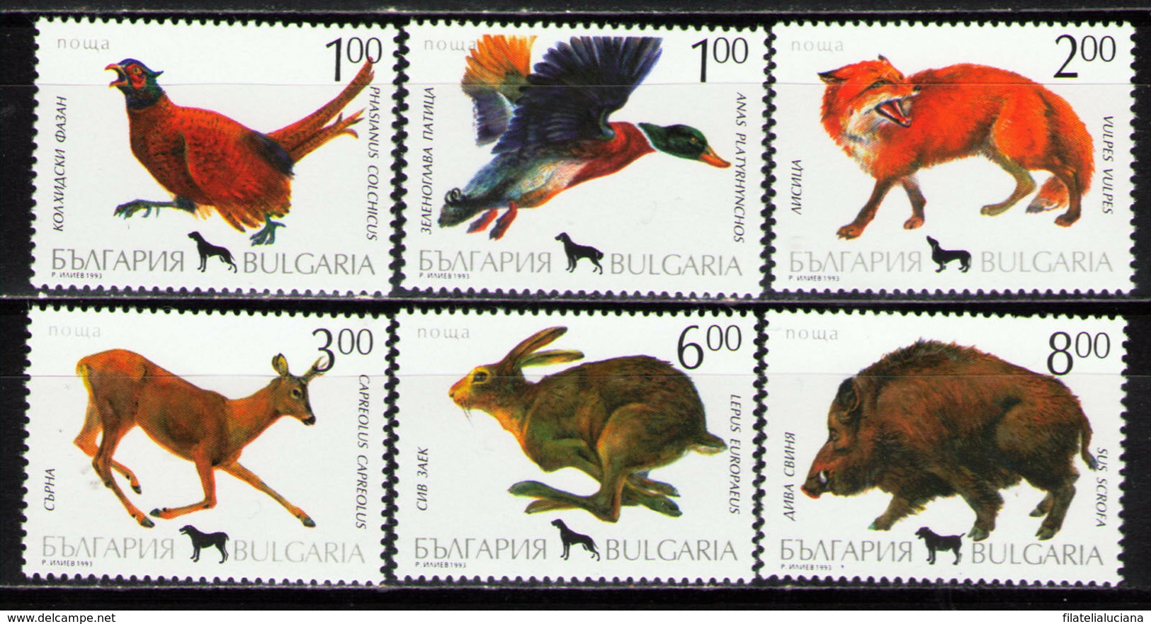 Bulgaria 1993 Sc3797-802  Mi4083-88 6v Mnh  Ducks Deer Rabbit - Ducks