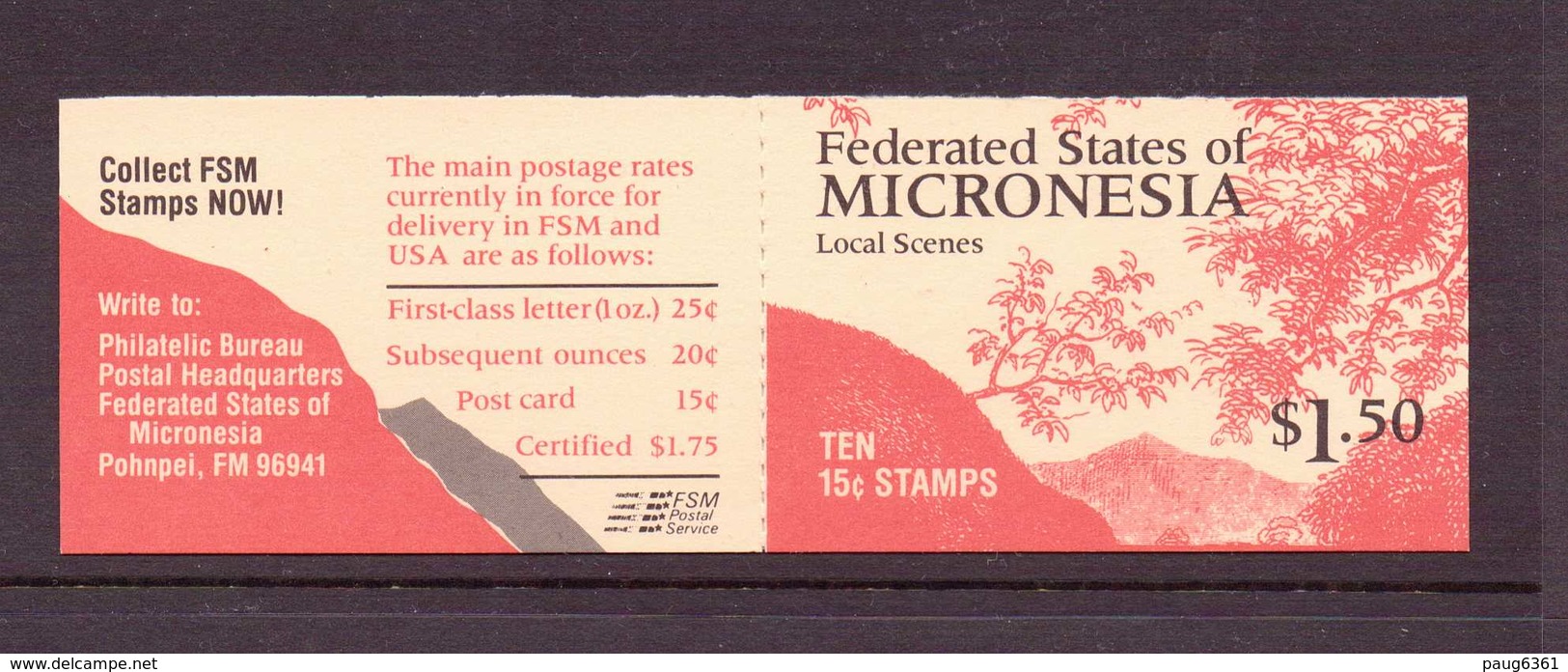 MICRONESIE 1985/88 CARNET COURANTS YVERT N°C57a NEUF MNH** - Micronesia