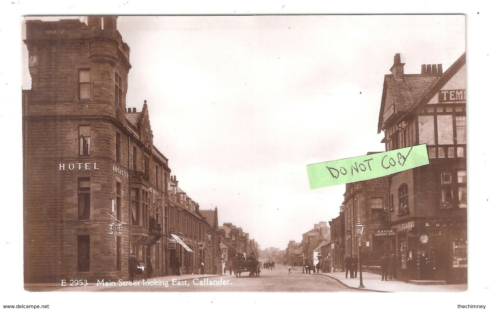 RP CALLENDER STIRLING MAIN STREET & HOTEL SCOTLAND UNUSED - Stirlingshire