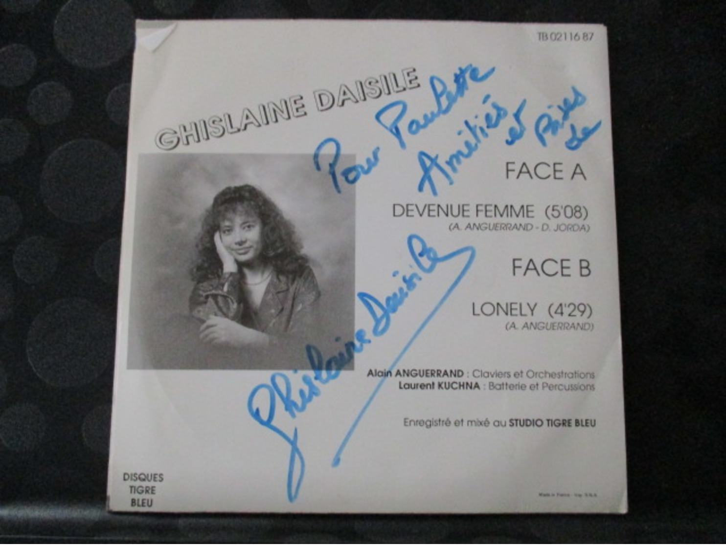 ♫ GHISLAINE DAISILE -DEVENUE FEMME -TIGRE BLEU-SACEM-DEDICACE ♫ - Musiche Del Mondo