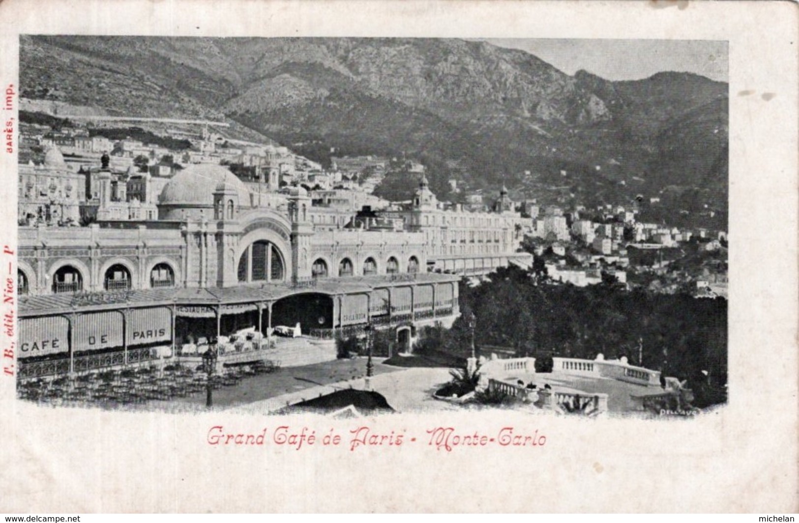 CPA   MONACO---MONTE-CARLO---GRAND CAFE DE PARIS---TRES RARE ? - Bares Y Restaurantes