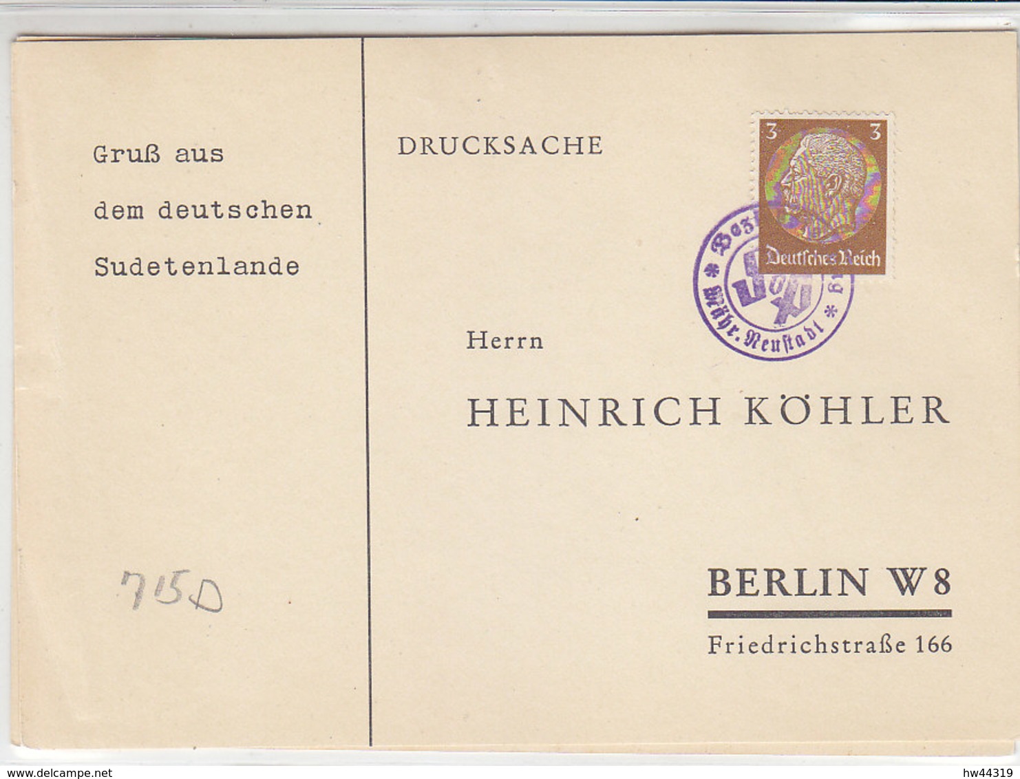 Köhlerkarten - Mährisch Neustadt / Mährisch Karlsdorf - Covers & Documents