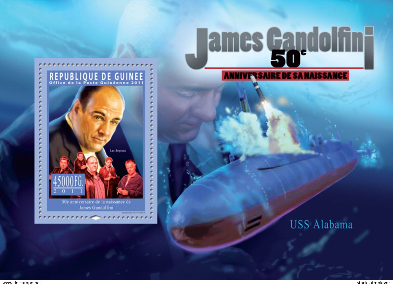 Guinea 2011  James Gandolfini, American Actor - Guinea (1958-...)