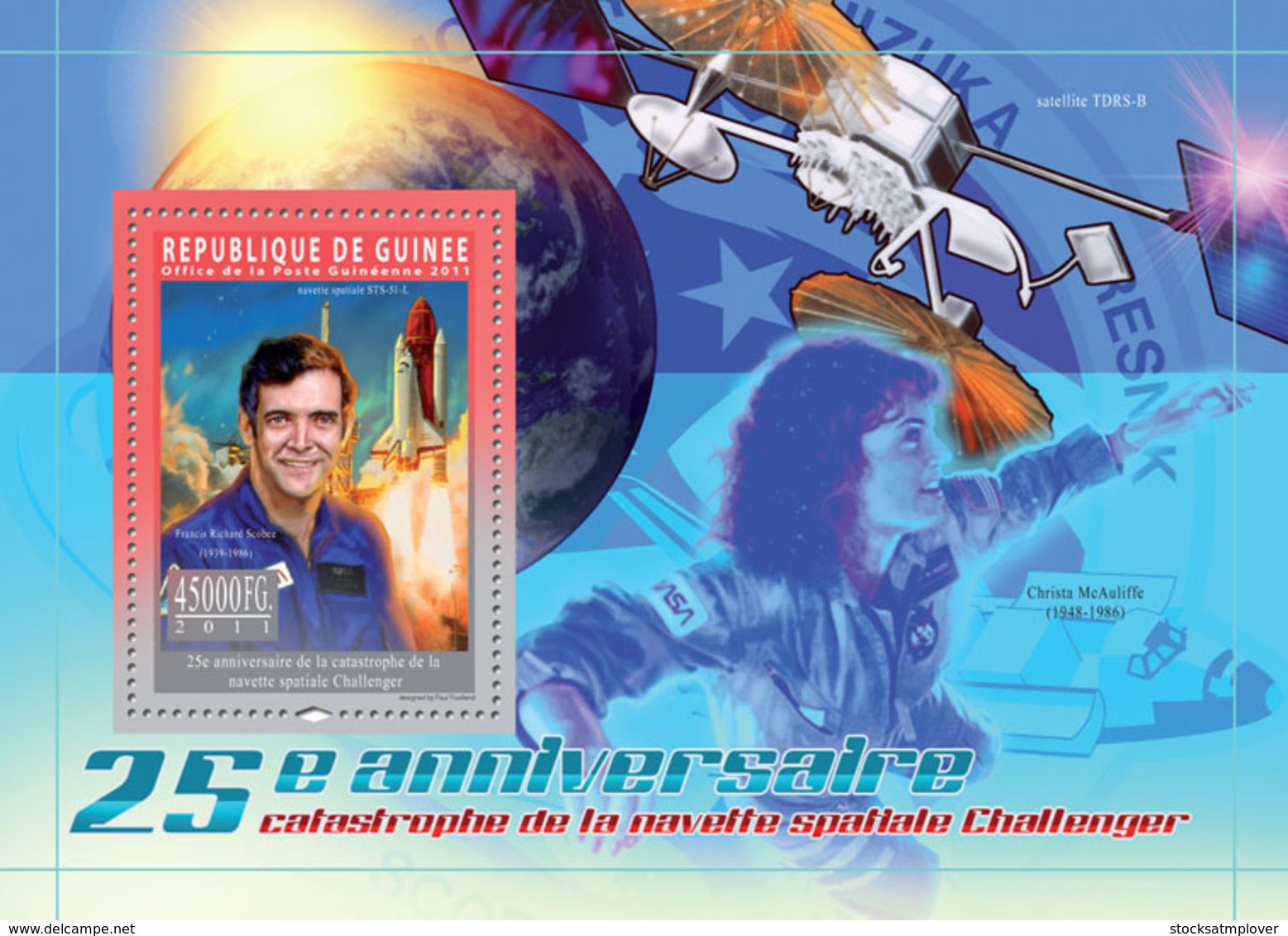 Guinea 2011   Catastrophe Challenger, Space, Astronaut - Guinea (1958-...)