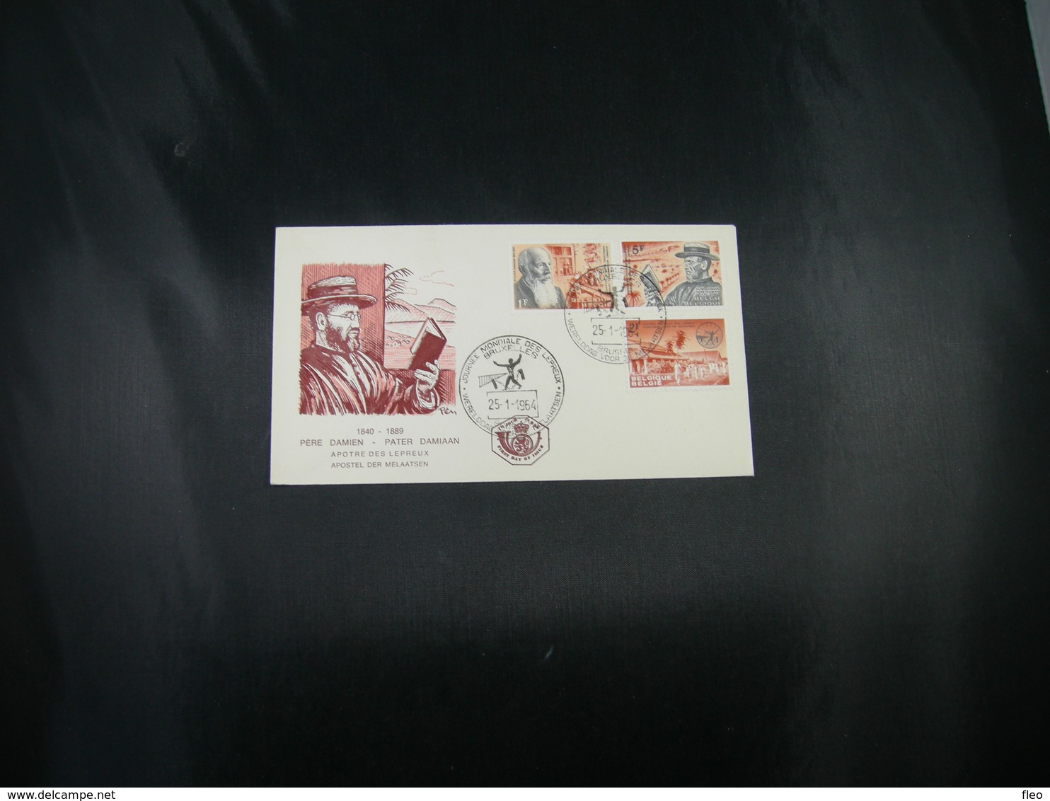 BELG.1964 1278-1280 FDC (Brux/Brus) : " Pater Damiaan , Lutte Contre Lépre / Werelddag Voor De Melaatsen," - 1961-1970