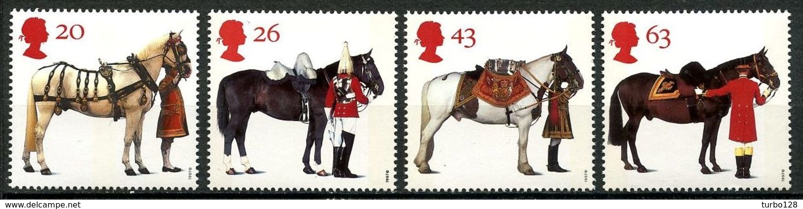 Gd BRETAGNE 1997  N° 1972/1975 ** Neufs MNH Superbes C 8 € Chevaux British Horses Society Parades  Animaux - Nuovi