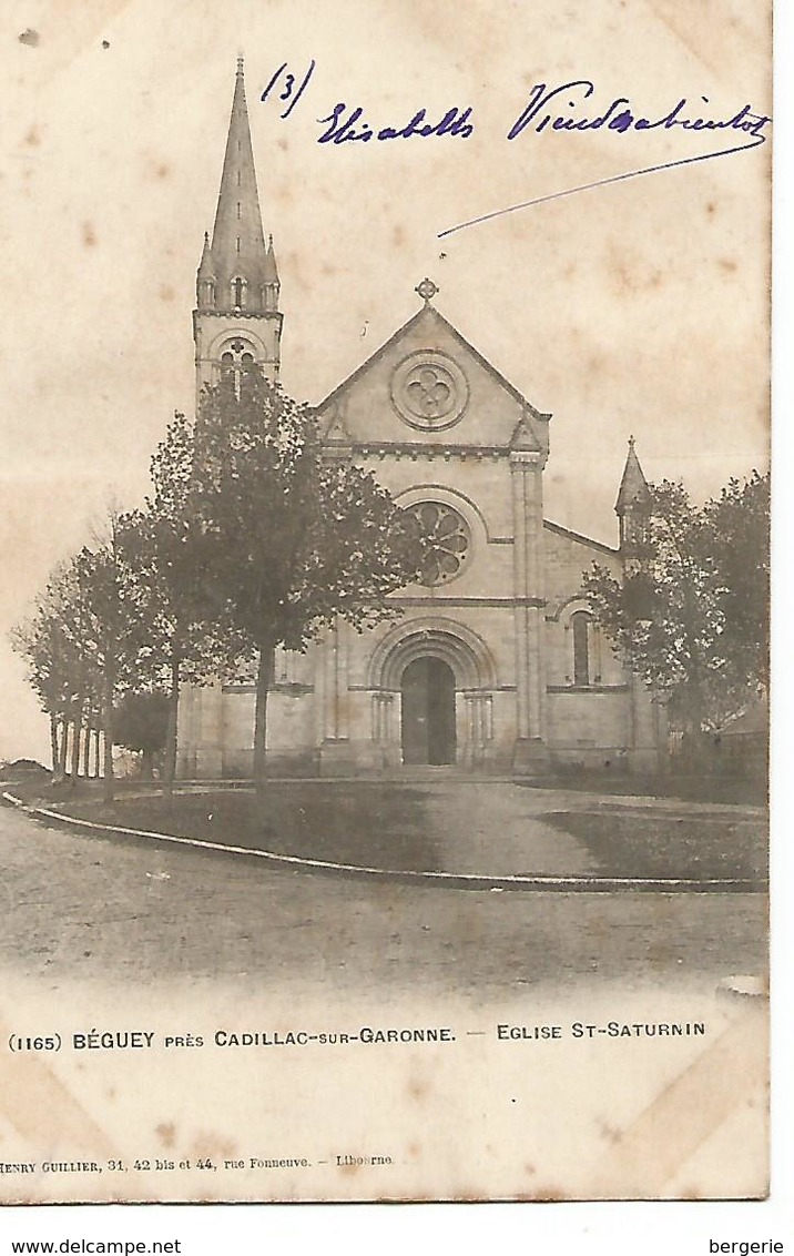 Bo/     33  Béguey    Place De L'église - Autres & Non Classés