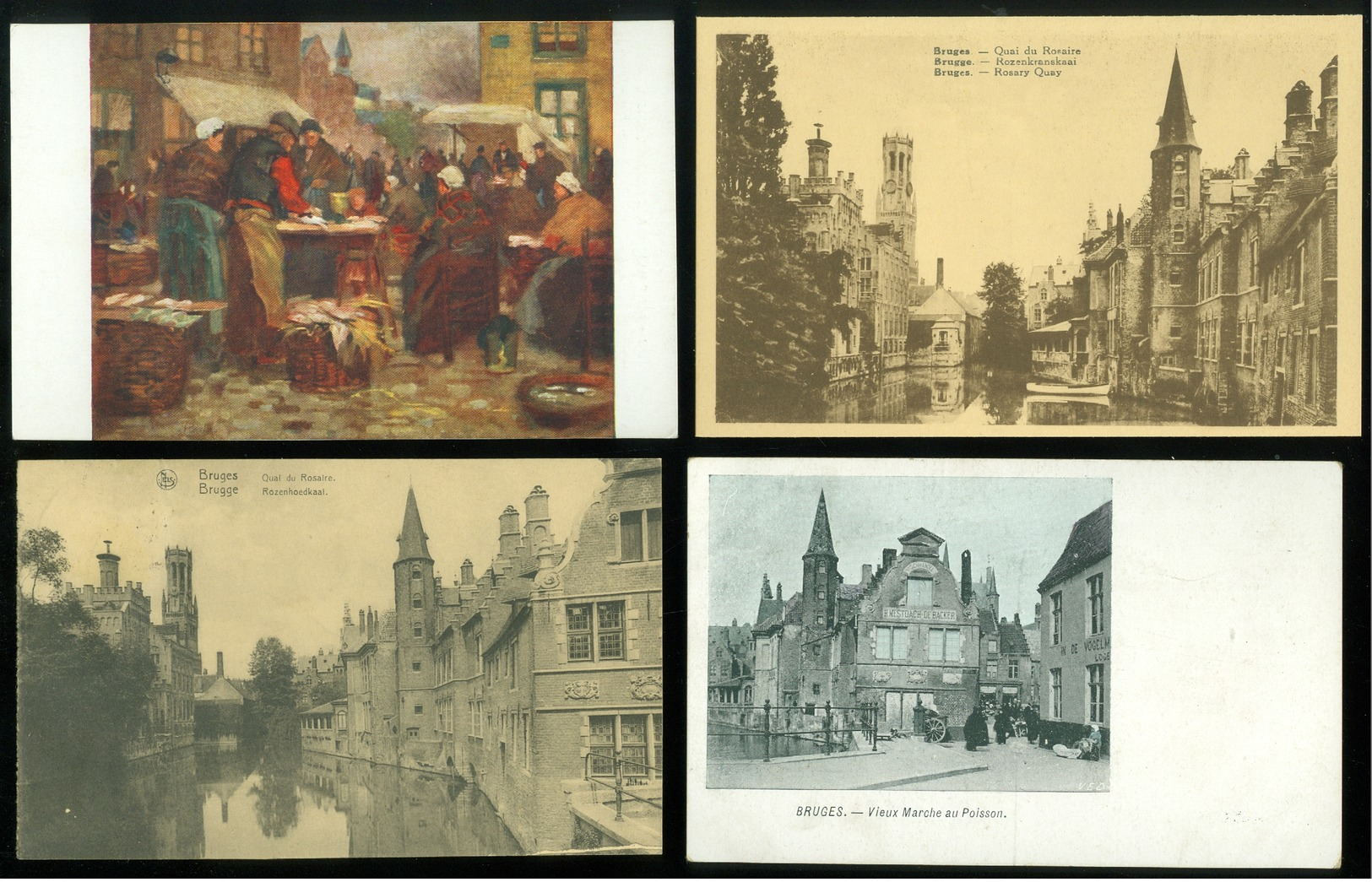 Beau lot de 60 cartes postales de Belgique  Bruges      Mooi lot van 60 postkaarten van België  Brugge - 60 scans