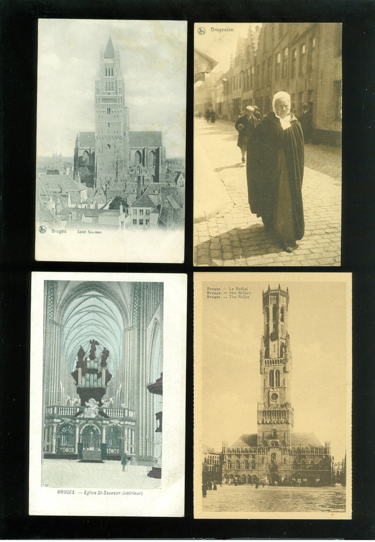 Beau lot de 60 cartes postales de Belgique  Bruges      Mooi lot van 60 postkaarten van België  Brugge - 60 scans