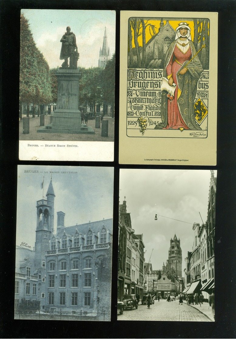 Beau lot de 60 cartes postales de Belgique  Bruges      Mooi lot van 60 postkaarten van België  Brugge - 60 scans