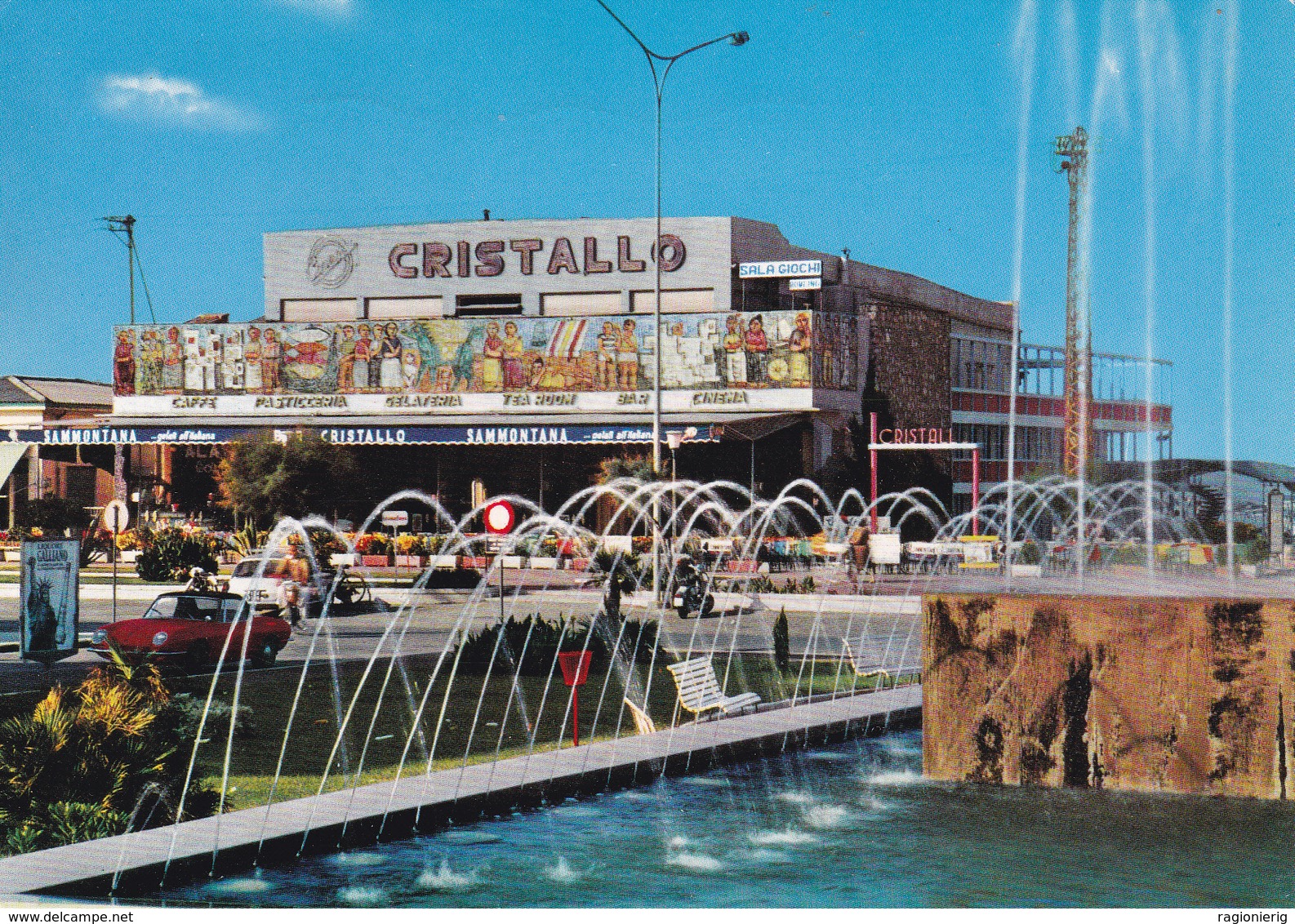 LUCCA - Lido Di Camaiore - Cinema Cristallo - Bar Pasticceria Gelateria Caffè Sala Giochi - Tea Room - Fontana - 1968 - Lucca