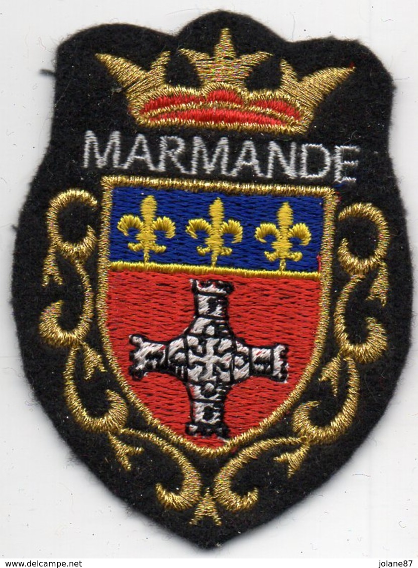 ECUSSON TISSU  FEUTRINE NOIRE    MARMANDE - Blazoenen (textiel)