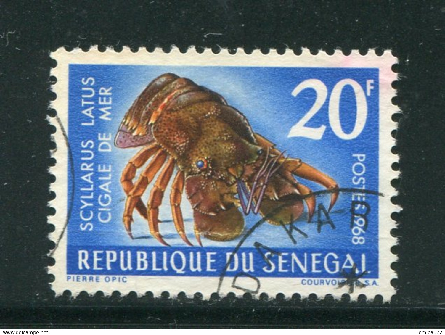 SENEGAL- Y&T N°306- Oblitéré (crustacés) - Sénégal (1960-...)