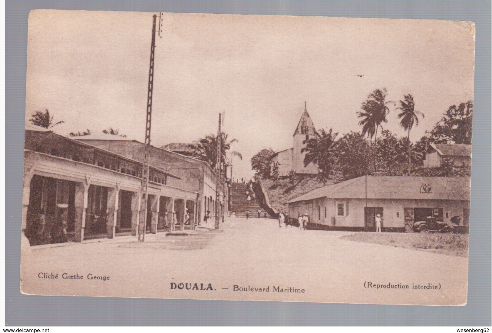 CAMEROUN Kamerun Douala - Boulevard Maritime Ca 1920 OLD POSTCARD - Cameroun