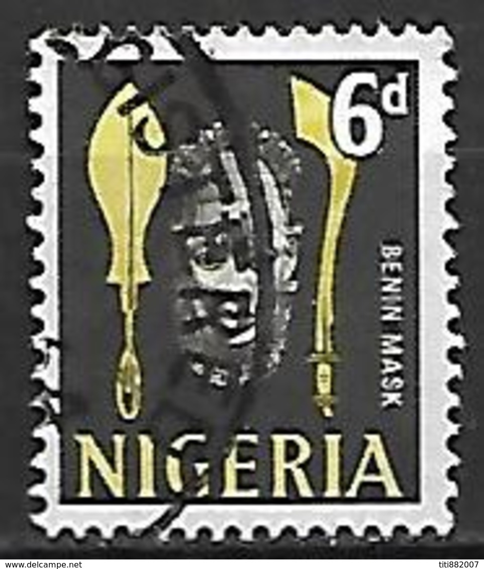 NIGERIA   -  Série Courante.  Masque / Sagaie ,  Oblitéré. - Nigeria (1961-...)